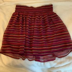 Multi Color Mini Skirt